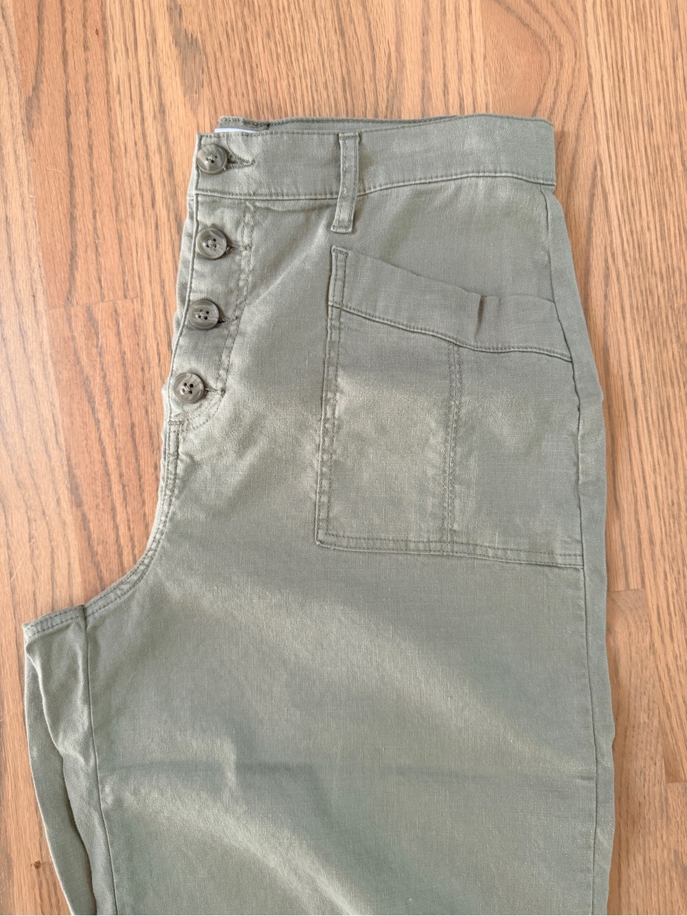 Women's Olive Utility Crop Pants